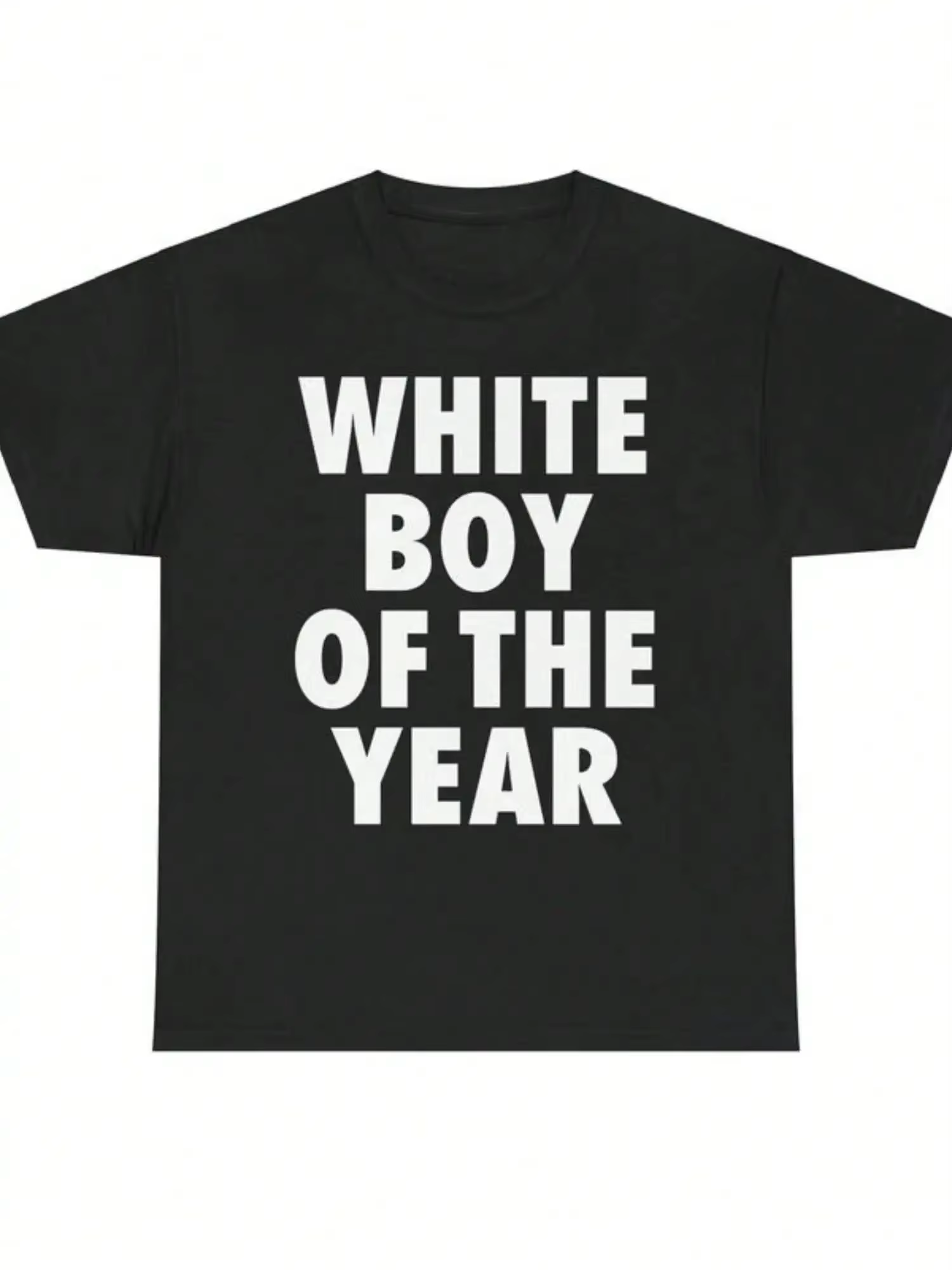 T-shirts WHITE BOY OF THE YEAR en coton imprimé à manches courtes