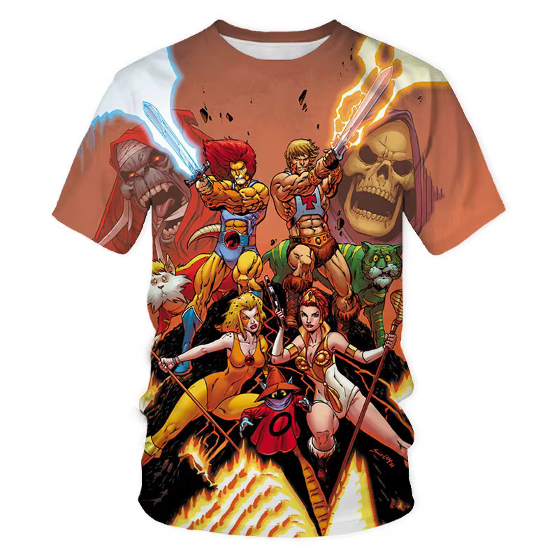 Nouveau Thundercats t-shirts dessin animé 3D impression mode hommes femme T-shirt Streetwear surdimensionné Harajuku