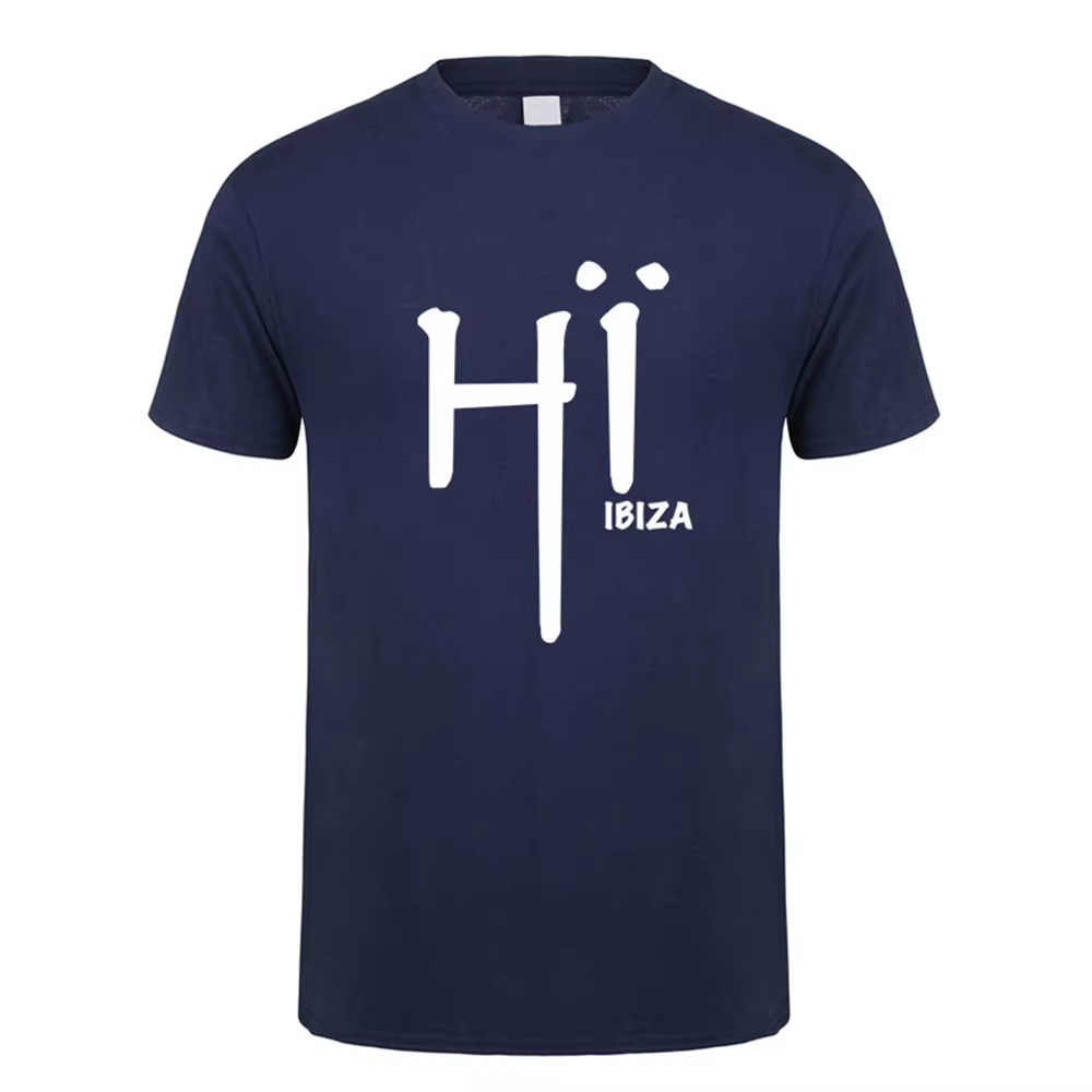 Hi Ibiza T Shirt été hommes coton manches courtes Hi