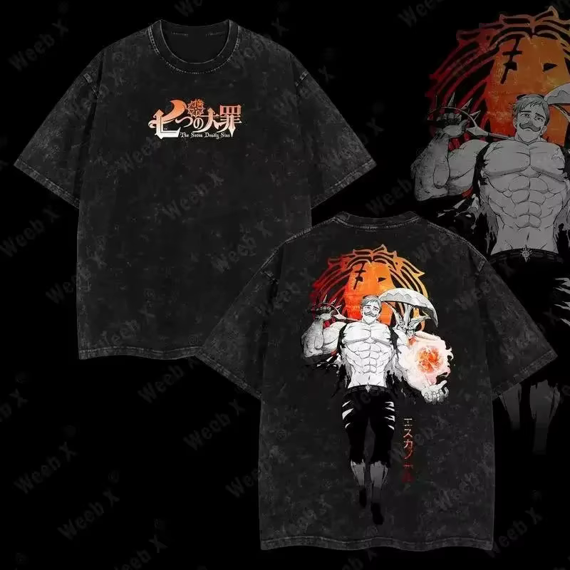 T-shirt imprimé double face Seven Deadly Sins Escanor Lion Sin