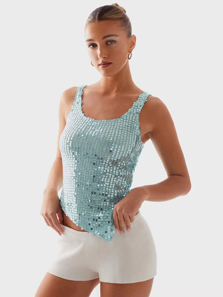 Débardeur à paillettes pour femmes