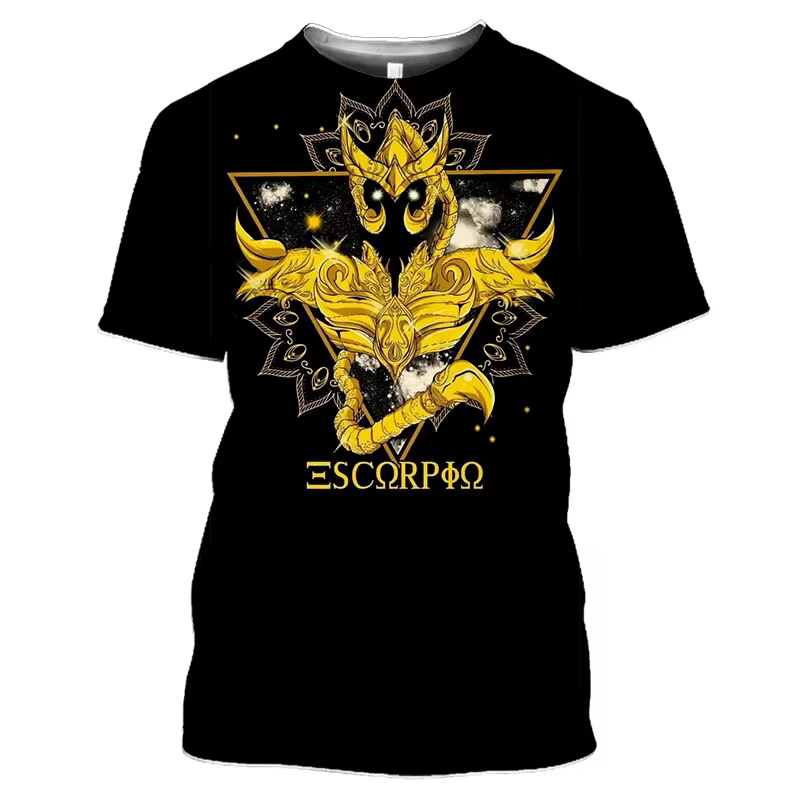 T-shirts imprimés 3D Saint Seiya Anime pour l'été