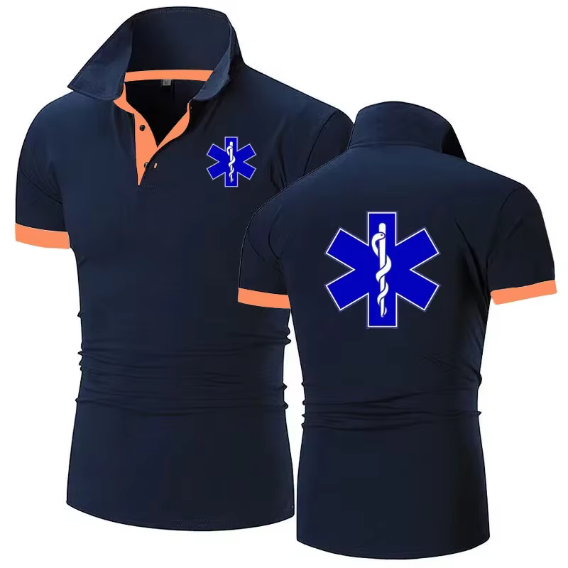 EMT Paramedic Services médicaux d'urgence polo hommes t-shirt style décontracté de haute qualité correspondant couleur coton homme revers petit haut