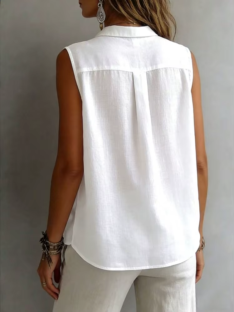 Chemise sans manches élégante et tendance pour femme
