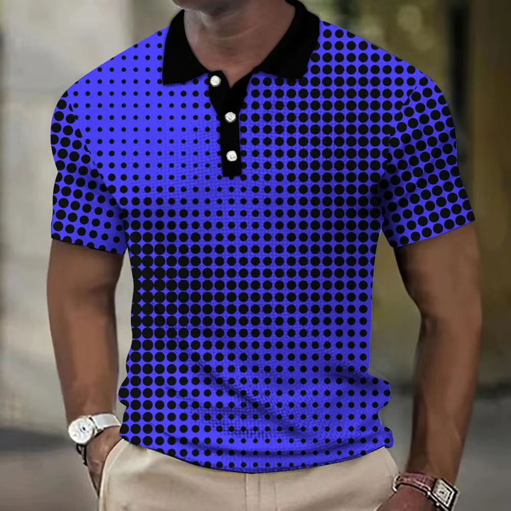 2023 Vente chaude Polo T-Shirt pour hommes 3d Spot imprimé vêtements