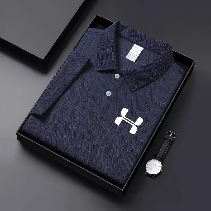 Nouveau Polo Homme Couleur Unie 2026 – T-shirt Boutonné à Manches Courtes