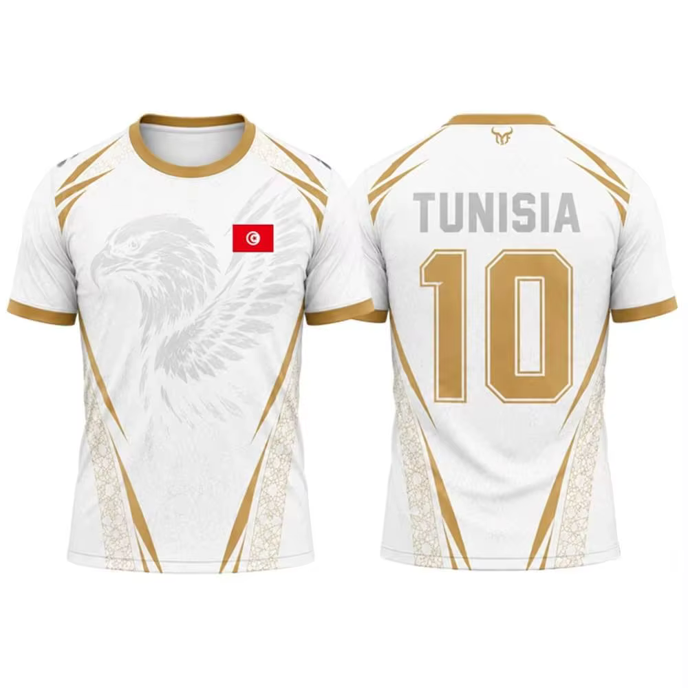 Maillot de football drapeau tunisien pour hommes