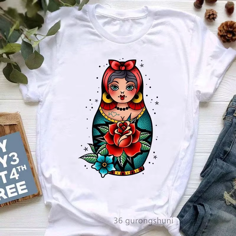 T-shirt femme blanc, humoristique et décontracté