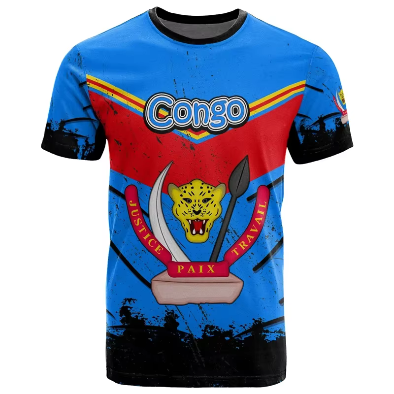 T-shirt manches courtes col rond République démocratique du Congo