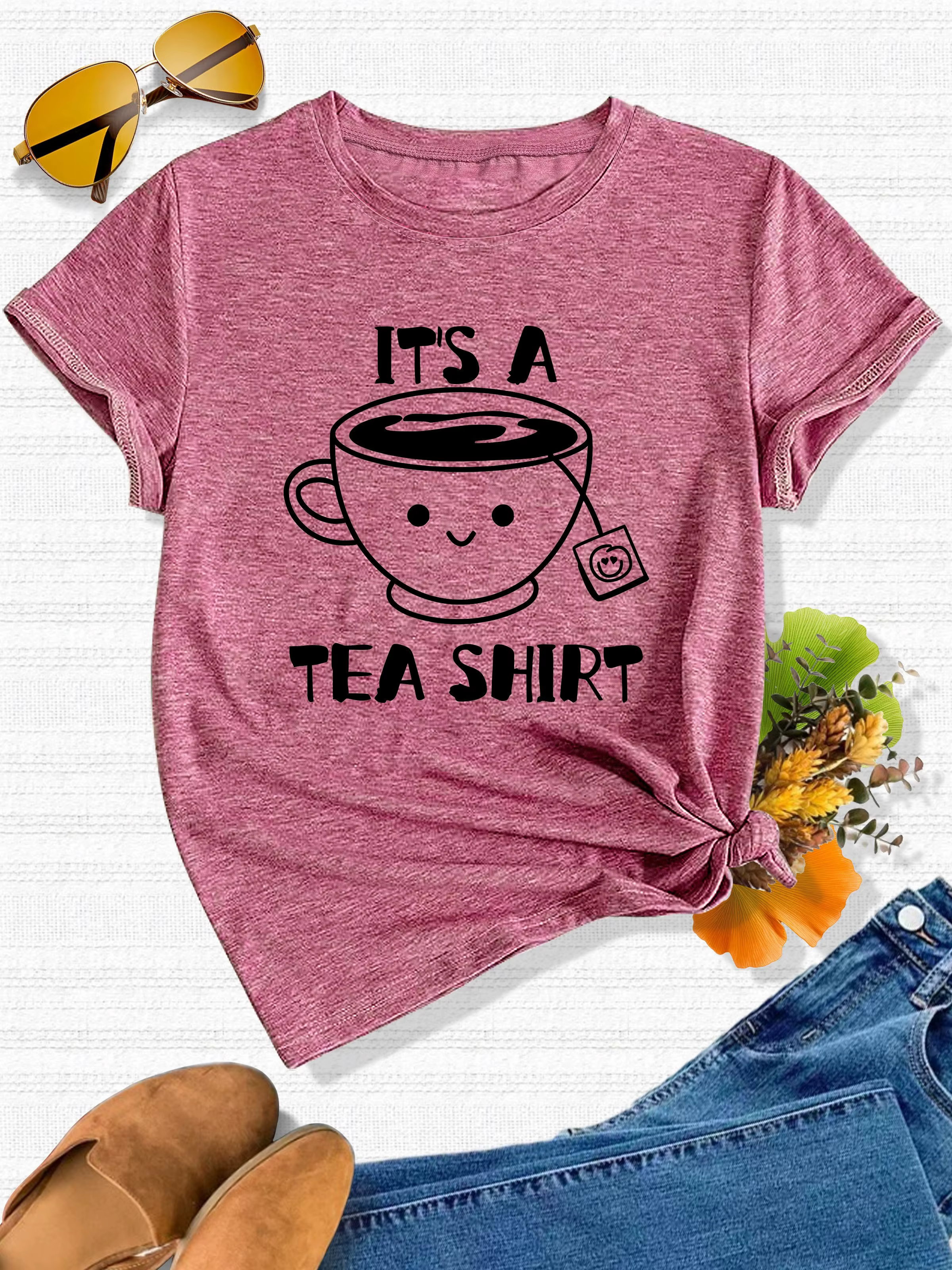 It's A Tea Shirt T-shirt pour femme - Motif avec jeu de mots mignon
