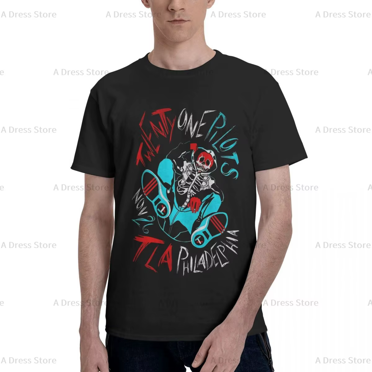 Twenty One Pilots T-shirt col rond pour hommes