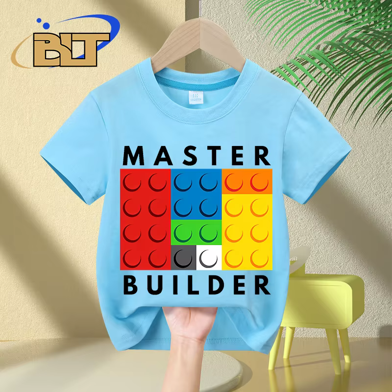 T-Shirt à Manches Courtes en Pur Coton pour Enfant