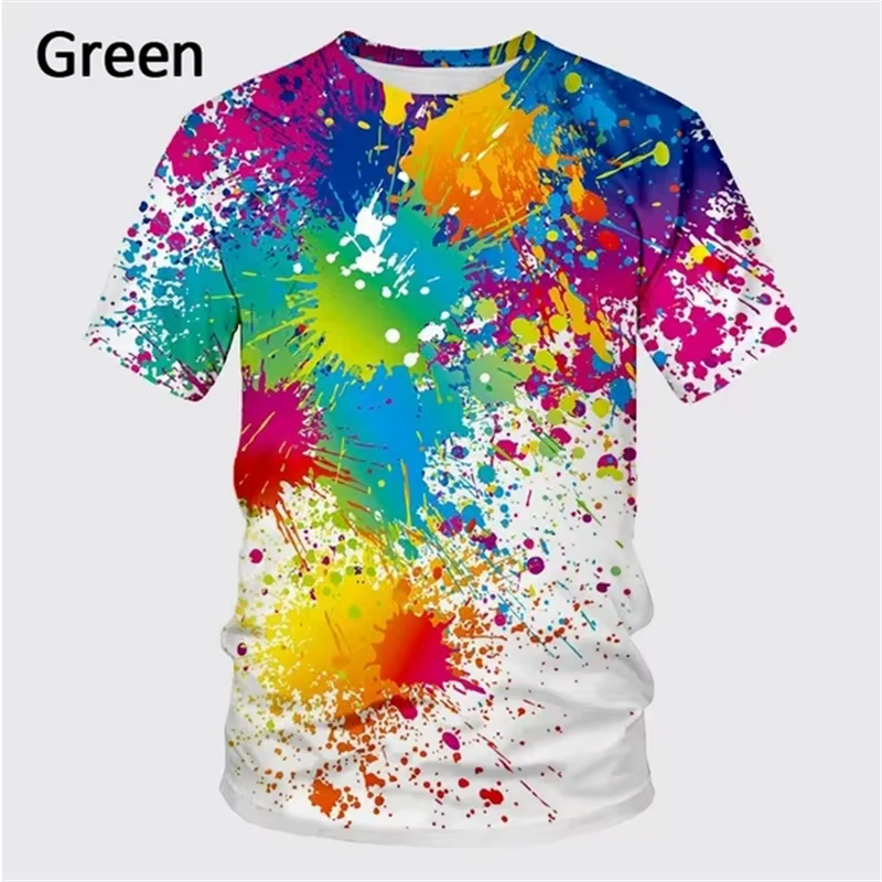T-shirt imprimé graffiti 3D pour homme