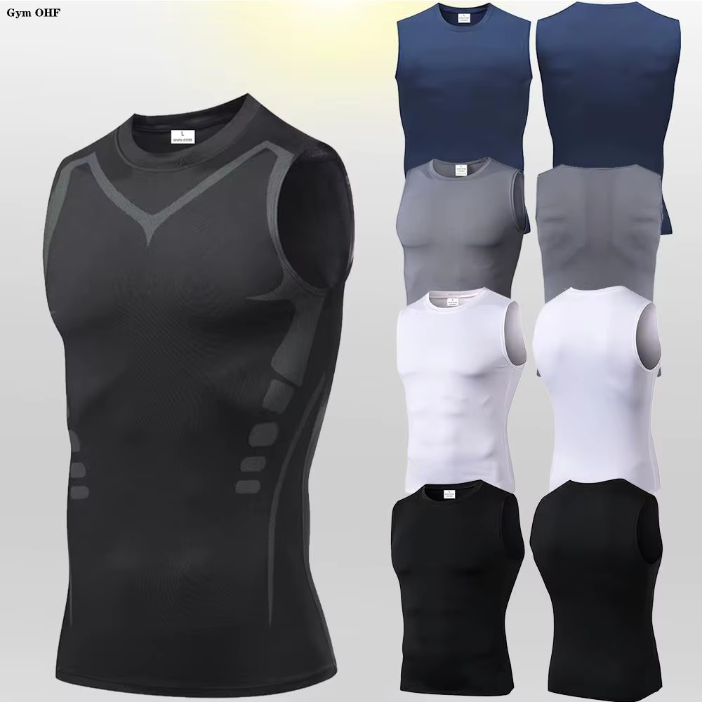 Hommes séchage rapide course T-Shirts Compression gilet sans manches séchage rapide Jersey chemise d'entraînement gymnase hommes débardeur