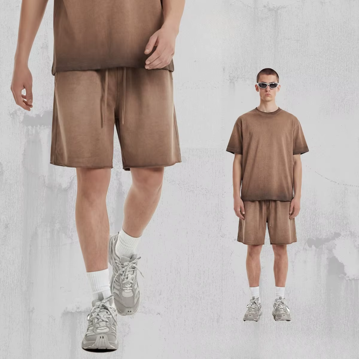 T-shirt et short décontractés polyvalents de marque