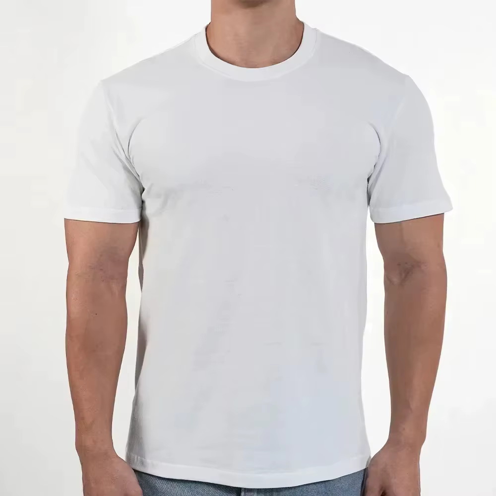 Nouveau T-shirt pour Homme en Coton Américain Imprimé Effet Vieilli