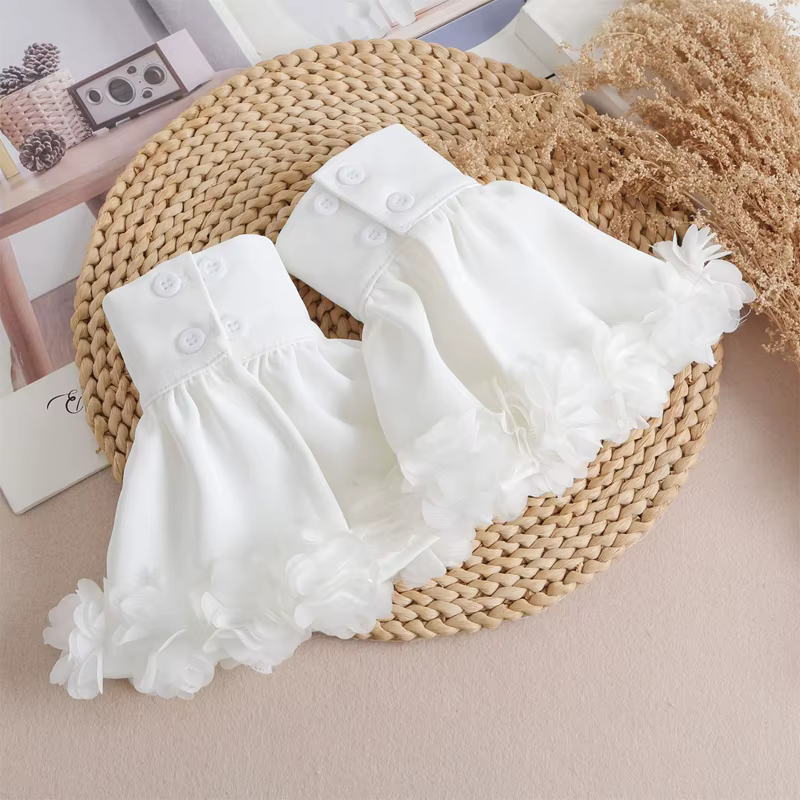 Fausse manchette à volants décoratifs pour filles