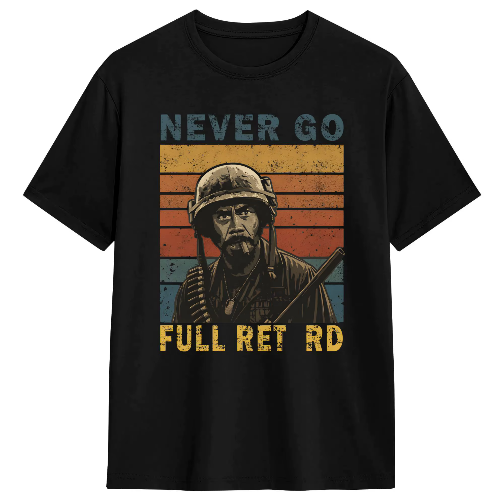 T-shirt vintage Beach Never Go Full Retard, t-shirts à la mode en coton pour hommes, hauts amusants à manches courtes Y2K