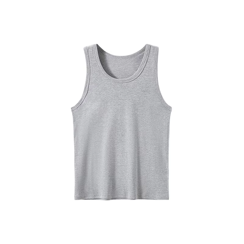 T-shirt à épaules fines pour hommes, 1/3 pièce, pour toutes les saisons, style jeune, couleur unie, sportif et confortable, adapté à la tenue à la maison