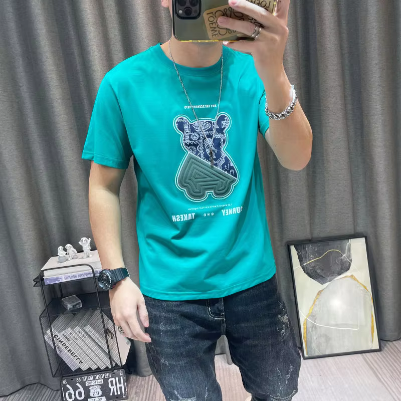 Top T-shirt imprimé Alphabet pour homme, Streetwear, mode, Cool, uni, coton Xl