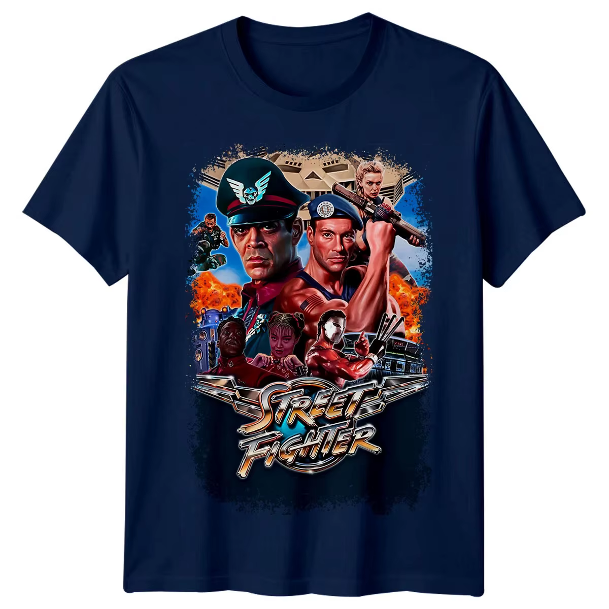 T-shirt inspiré de l'affiche du film Street Fighter (1994)