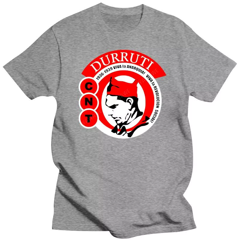 T-shirt en coton t-shirts de mode Durruti CNT - Viva la anarchie!