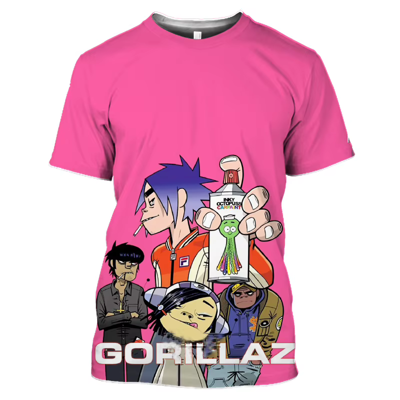 Groupe de Rock Gorillaz t-shirt enfant mode surdimensionné