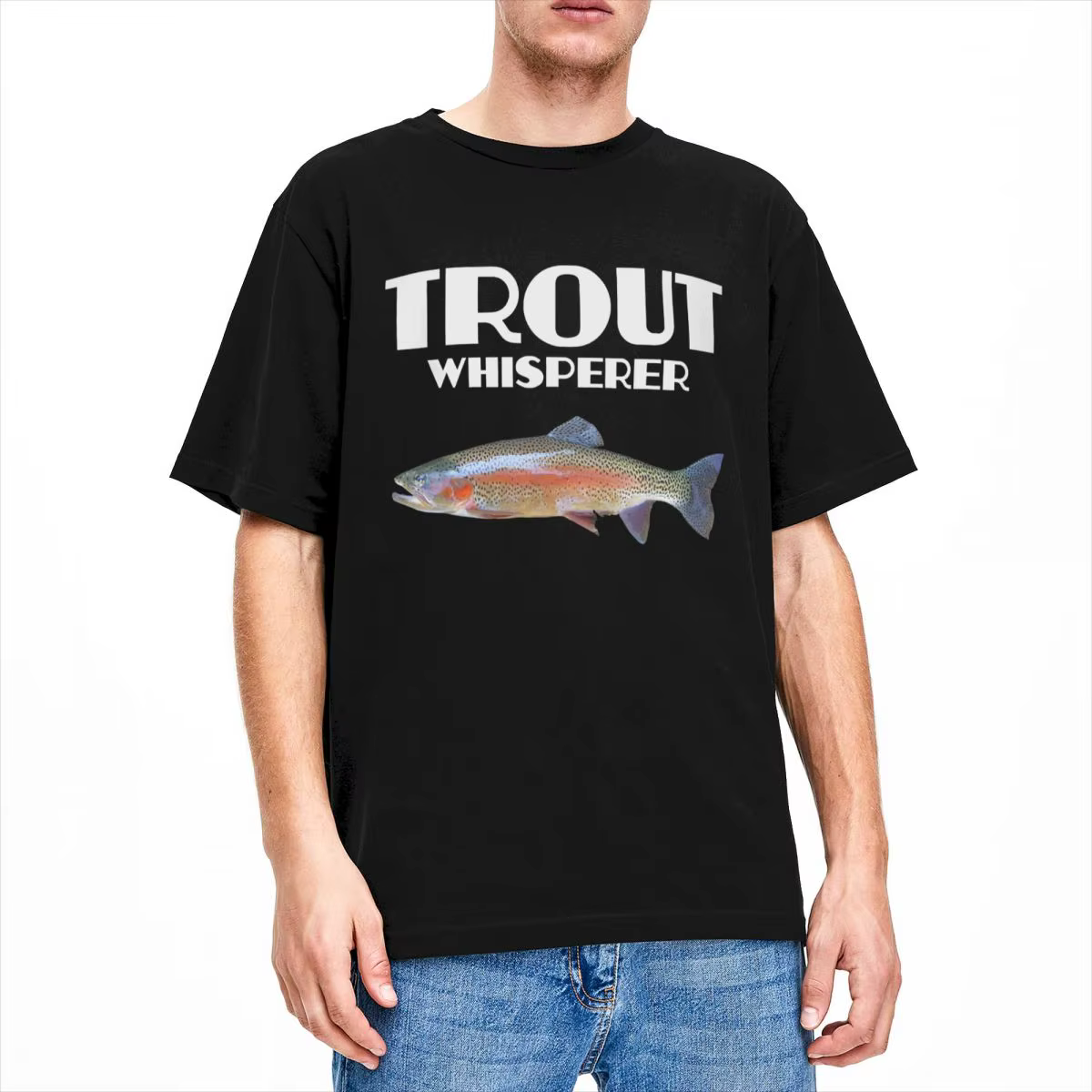 T-shirt de pêche à la truite pour hommes