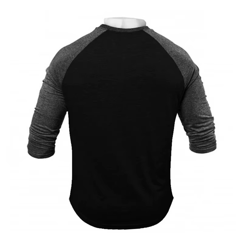 T-shirt de sport à manches trois-quarts pour hommes