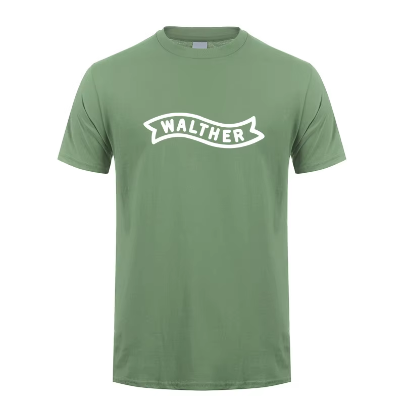 WALTHER Firearms T Shirt Hommes Cool Coton À Manches Courtes