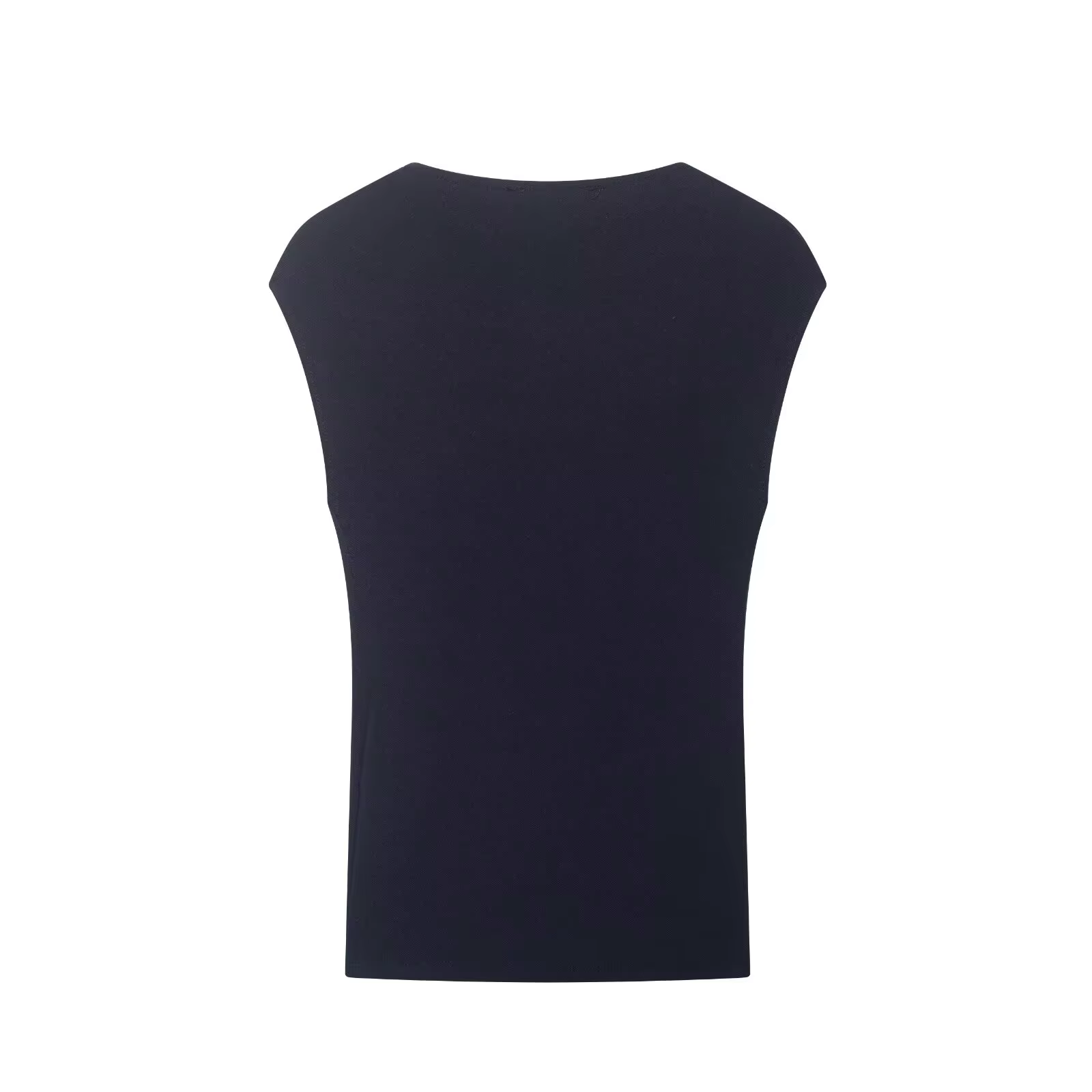BSAY T-shirt blanc asymétrique pour femme, nouvelle collection été, streetwear, avec boucle métallique, coupe ajustée, chic, hauts pour femmes