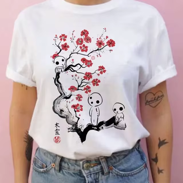 T-shirt décontracté à manches courtes et col rond pour hommes et femmes