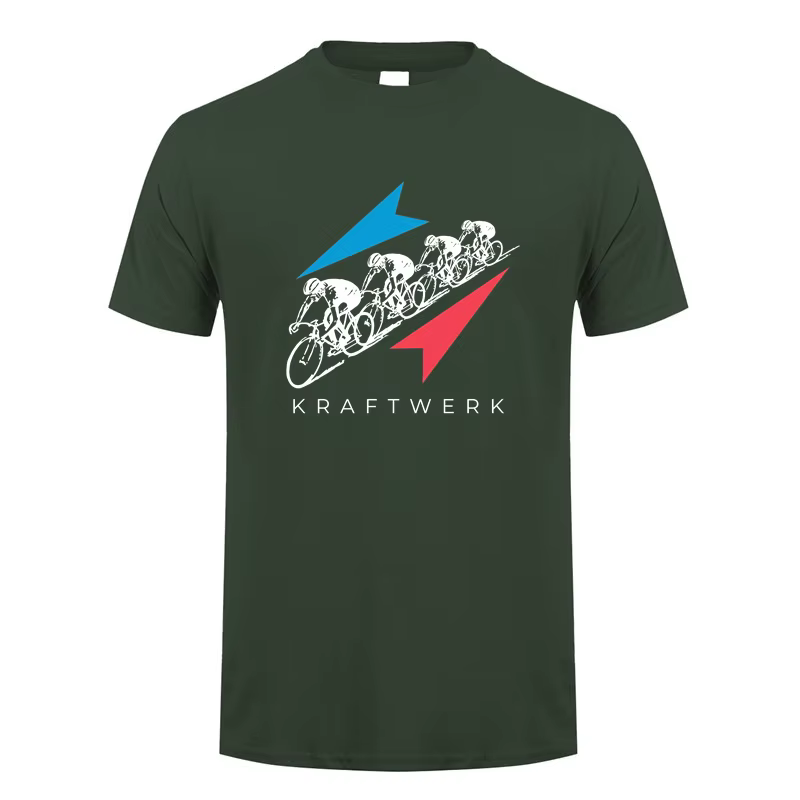 Kraftwerk T Shirt Hommes Manches Courtes Coton Économie Été Mans Cool Y-Streetwear DZ-054
