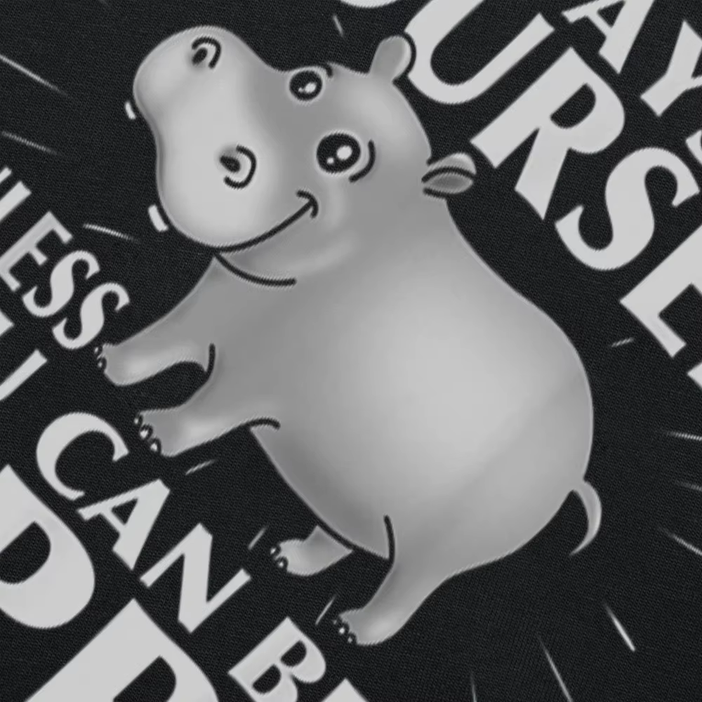 Hippopotame amoureux des animaux soyez toujours vous-même t-shirts graphique coton Streetwear à manches courtes cadeaux d'anniversaire Style d'été T-shirt hommes