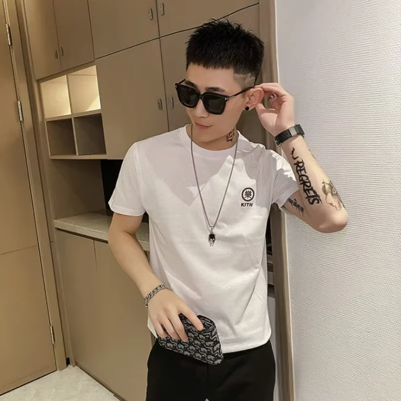 T-shirt Hip Hop pour hommes, Top Man, Alphabet, Noir, Streetwear, Vêtements vintage, Trashy, Gym Print, Chic, Casual, Été, Y2k, 5XL