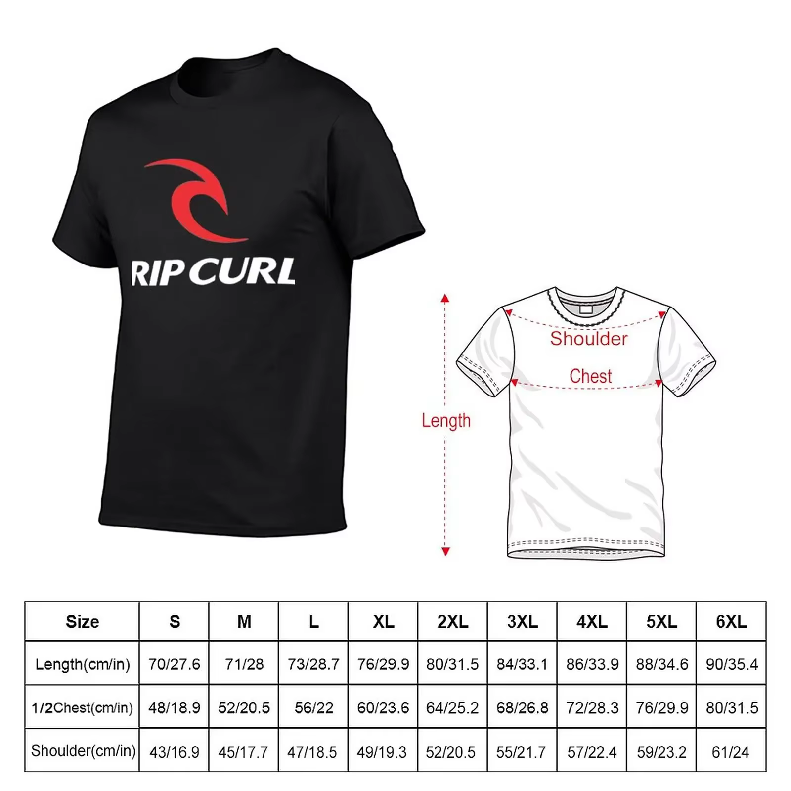 Rip Curl Essential T-Shirt pour homme, haut uni, séchage rapide, été