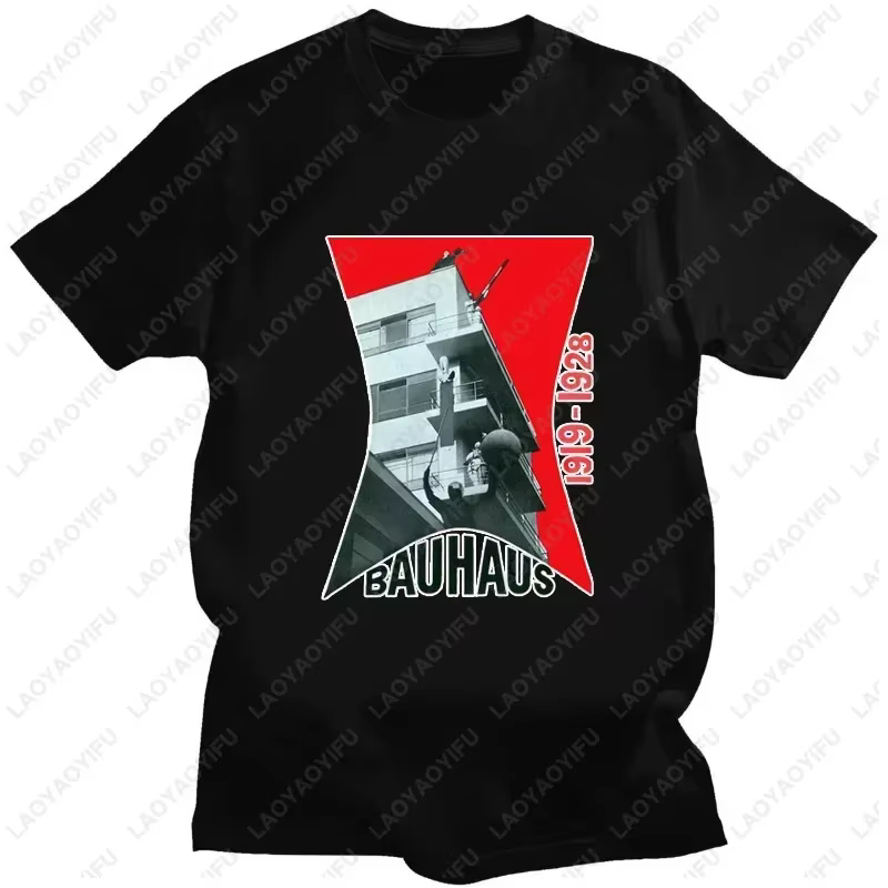 Hommes t-shirts Bauhaus Post Punk Goth Rock col rond graphique