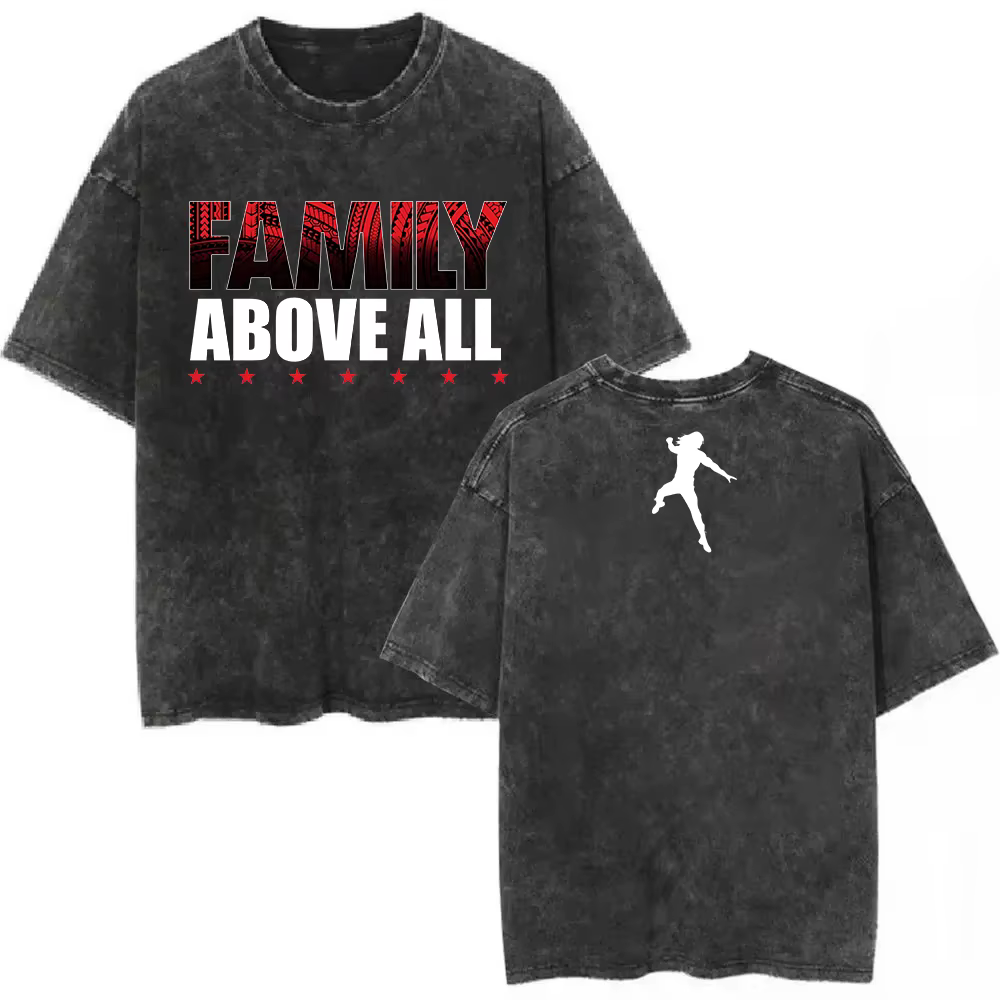 Roman Reigns T-shirt col rond manches courtes coton lavé T-shirt femmes hommes Streetwear vêtements de mode