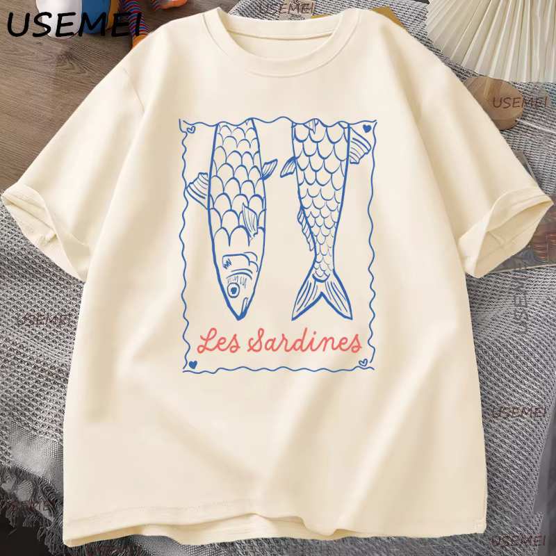 À la mode Sardines T-Shirt esthétique poisson