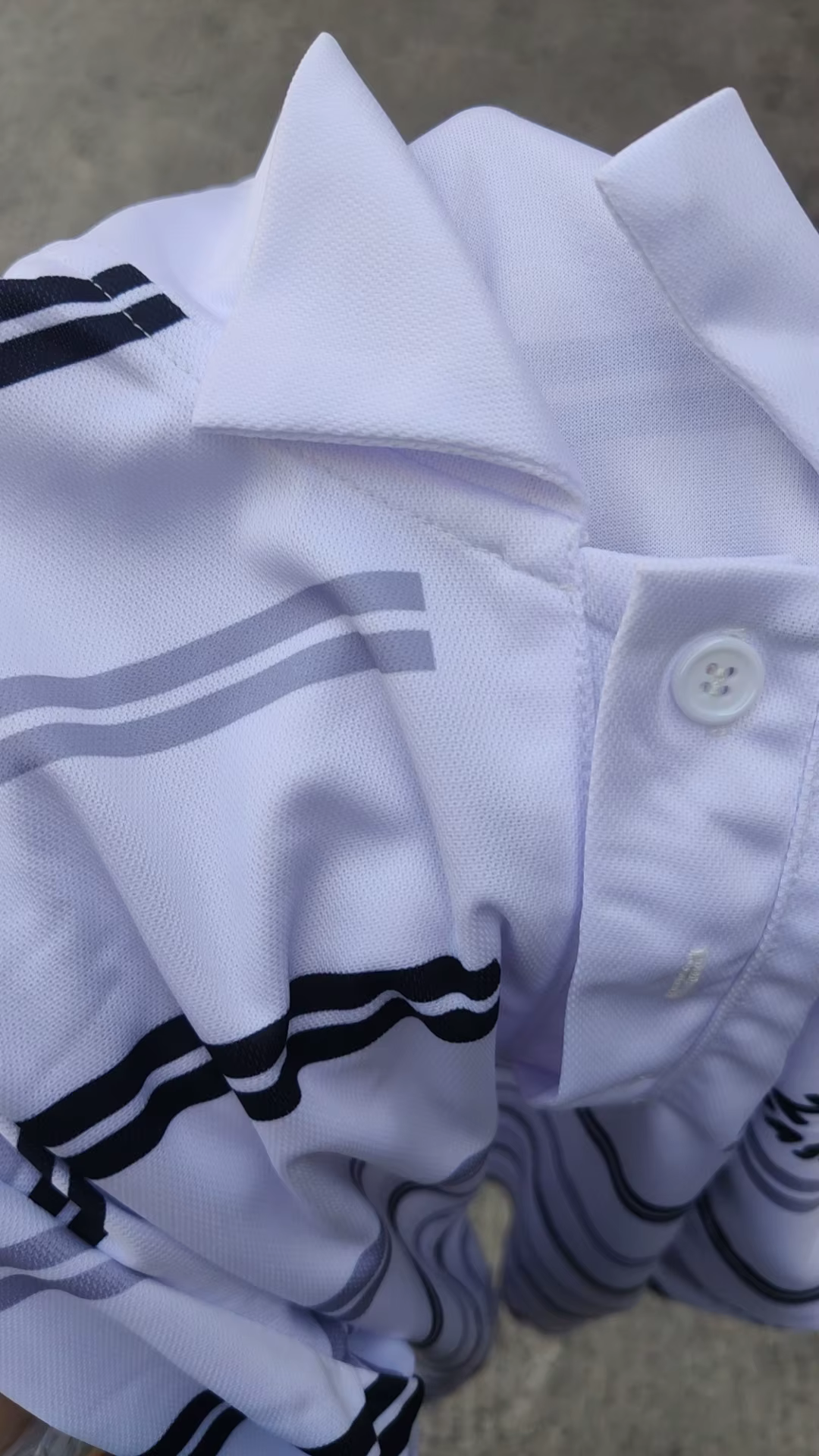 Polo à Manches Courtes avec Logo Imprimé en 3D pour Homme