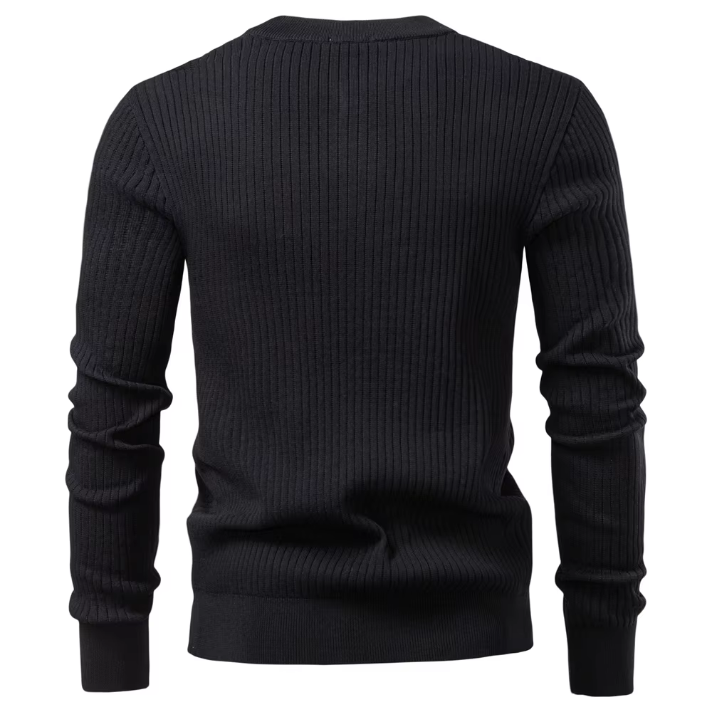 AIOPESON bouton patte Polo hommes côtelé rayure à manches longues coupe contemporaine minimaliste automne hiver Premium haut d'affaires