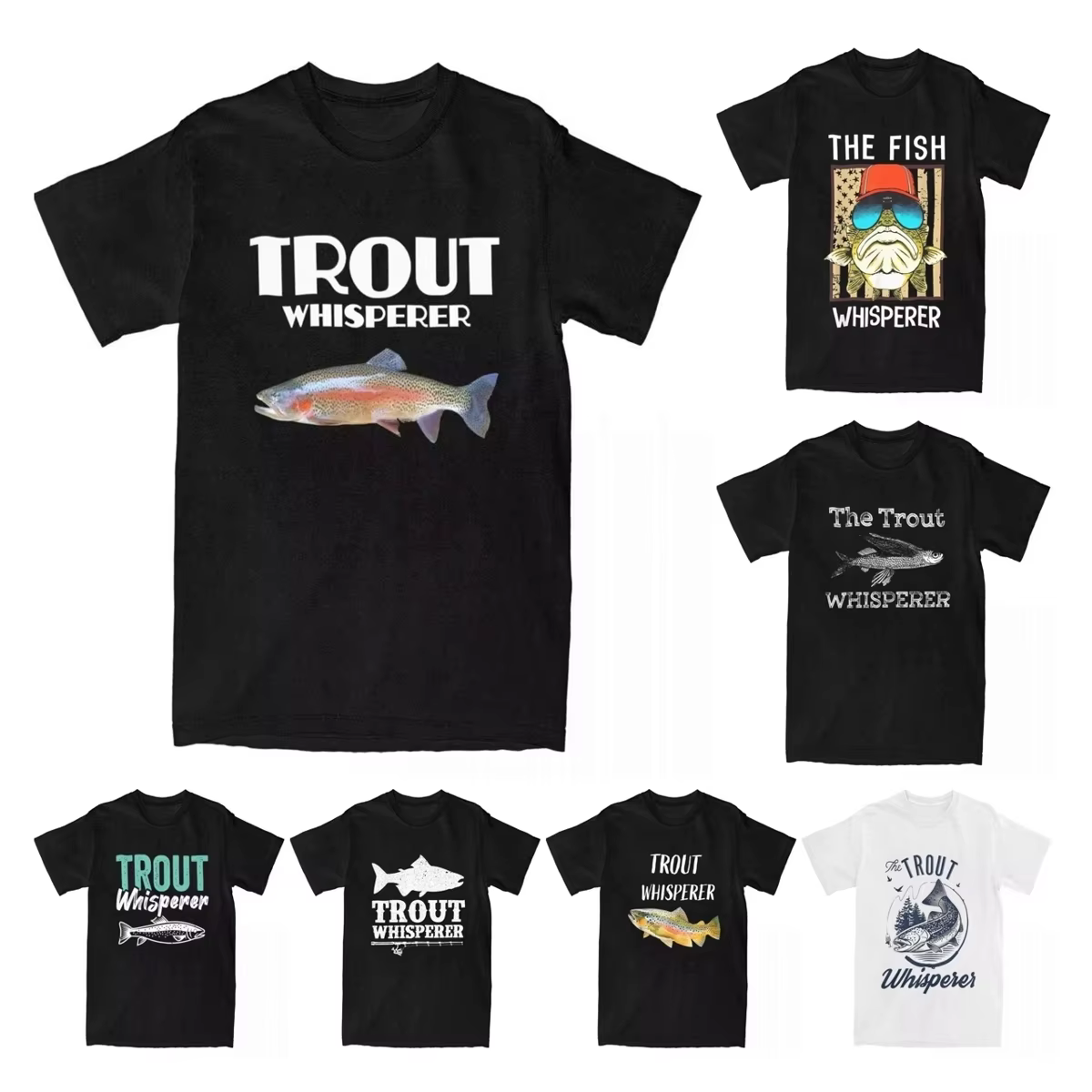 T-shirt de pêche à la truite pour hommes