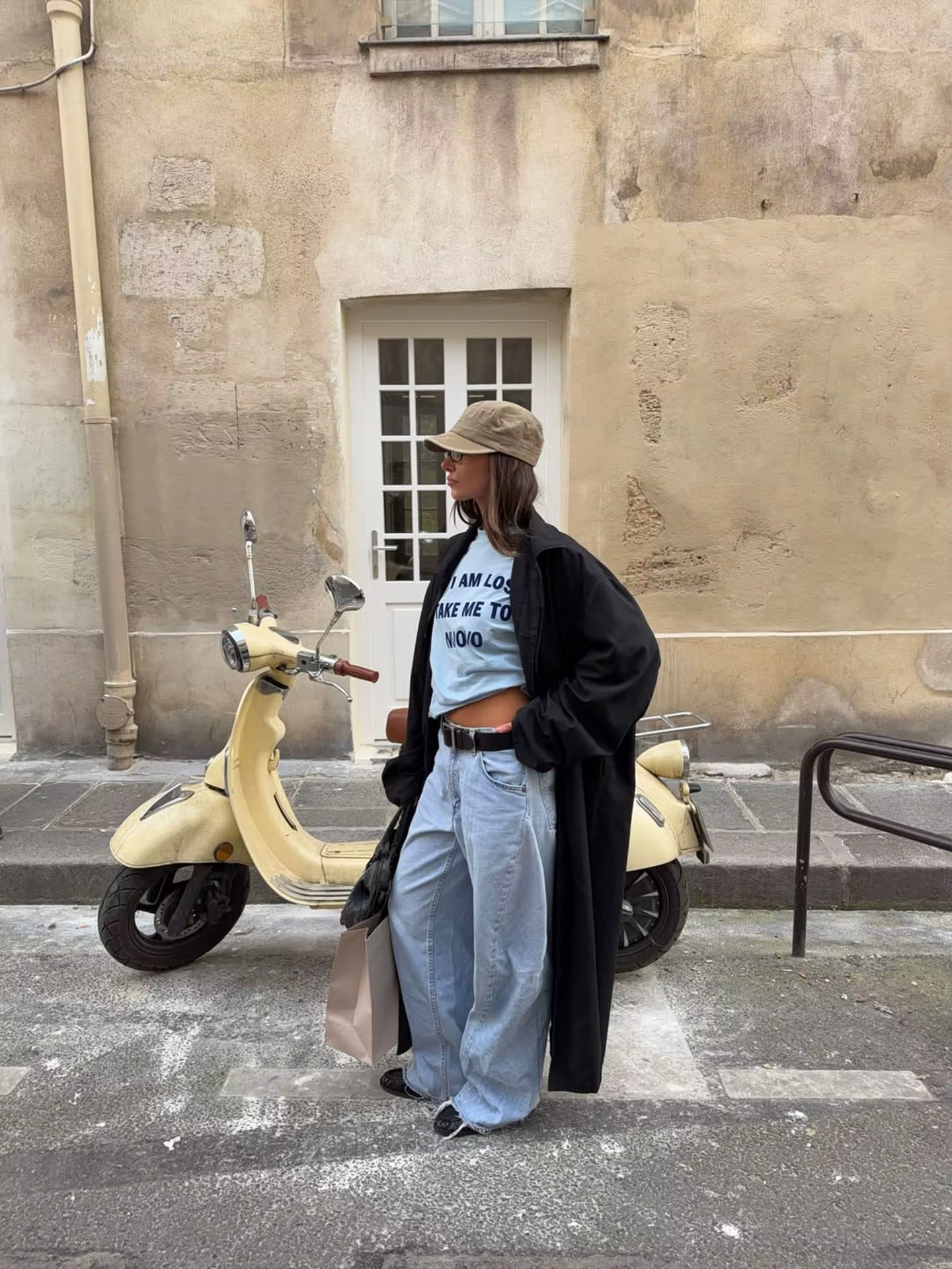 T-shirt ample imprimé jaune vif