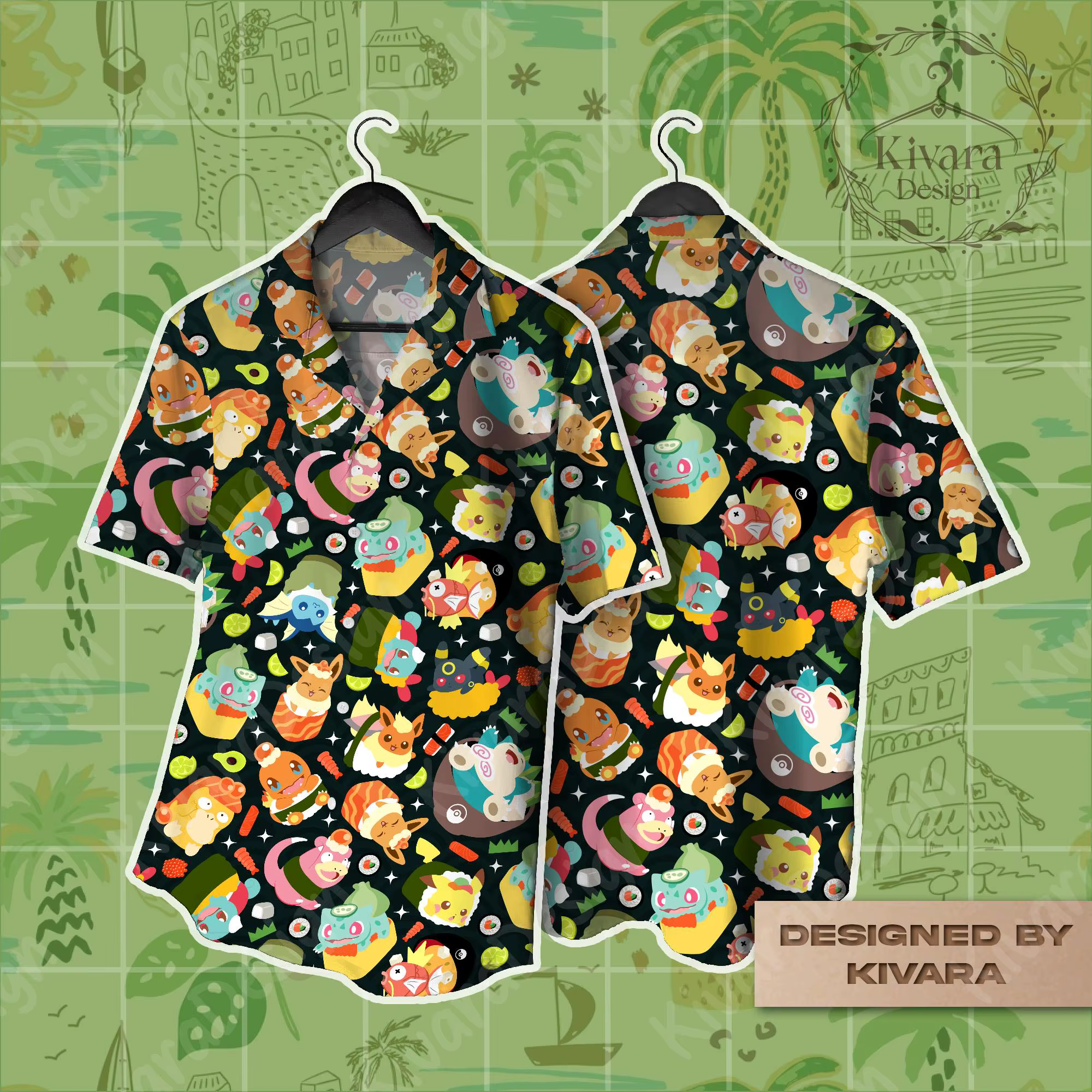 T-shirt à motif Manga Food, chemise hawaïenne, Pokémon, Anime, T-shirt graphique, pour hommes, vêtements de sport et de loisirs d'été, vêtements pour enfants, Y2k, pour femmes 