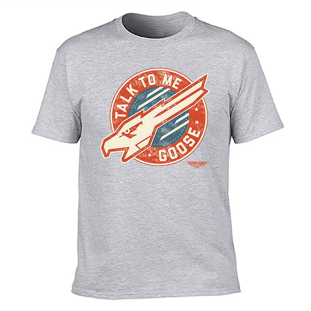 T-shirt en coton pour homme avec motif Top Gun Maverick Talk To Me Goose