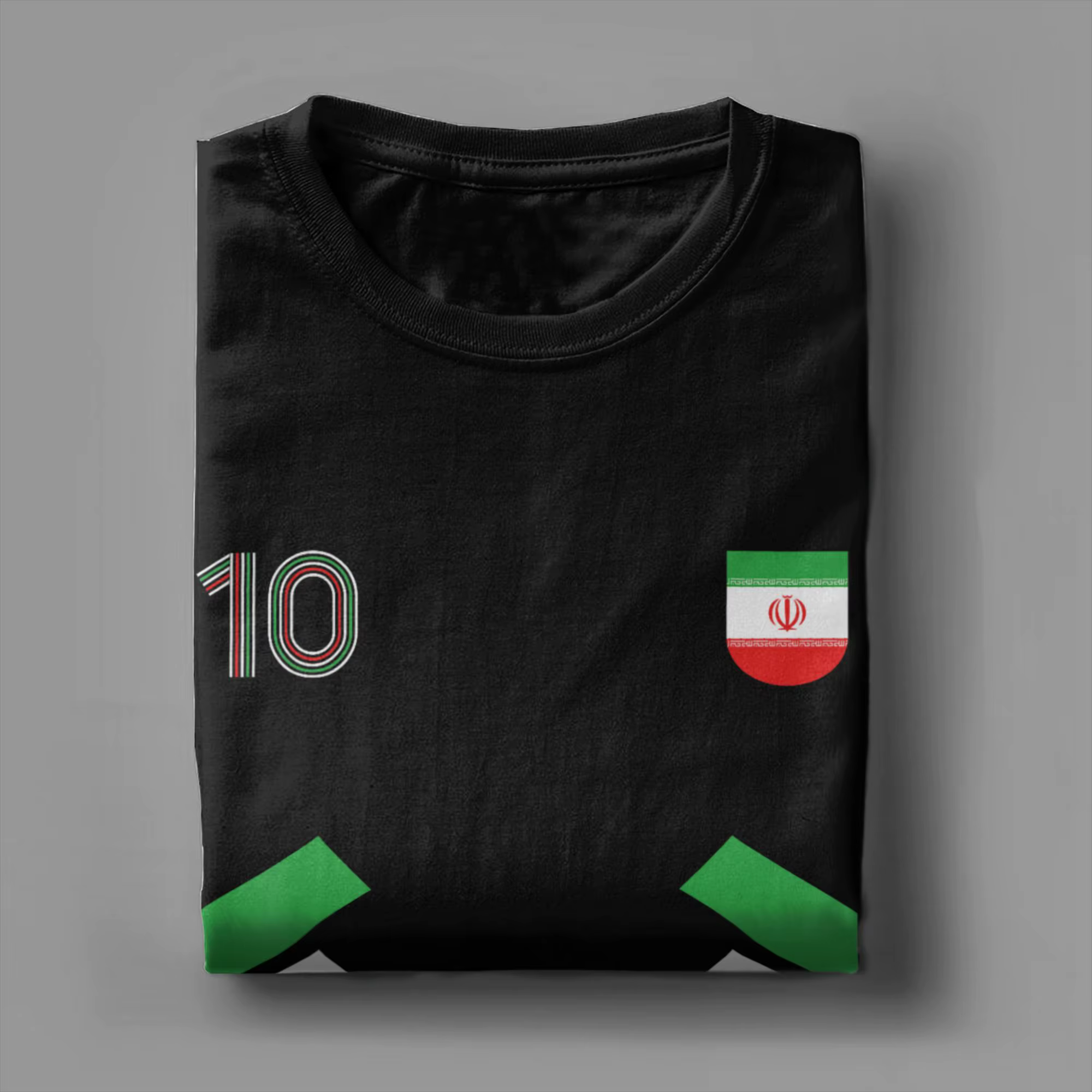 T-shirt pour homme Retro10 Iran Football Iran Soccer Iran Flag