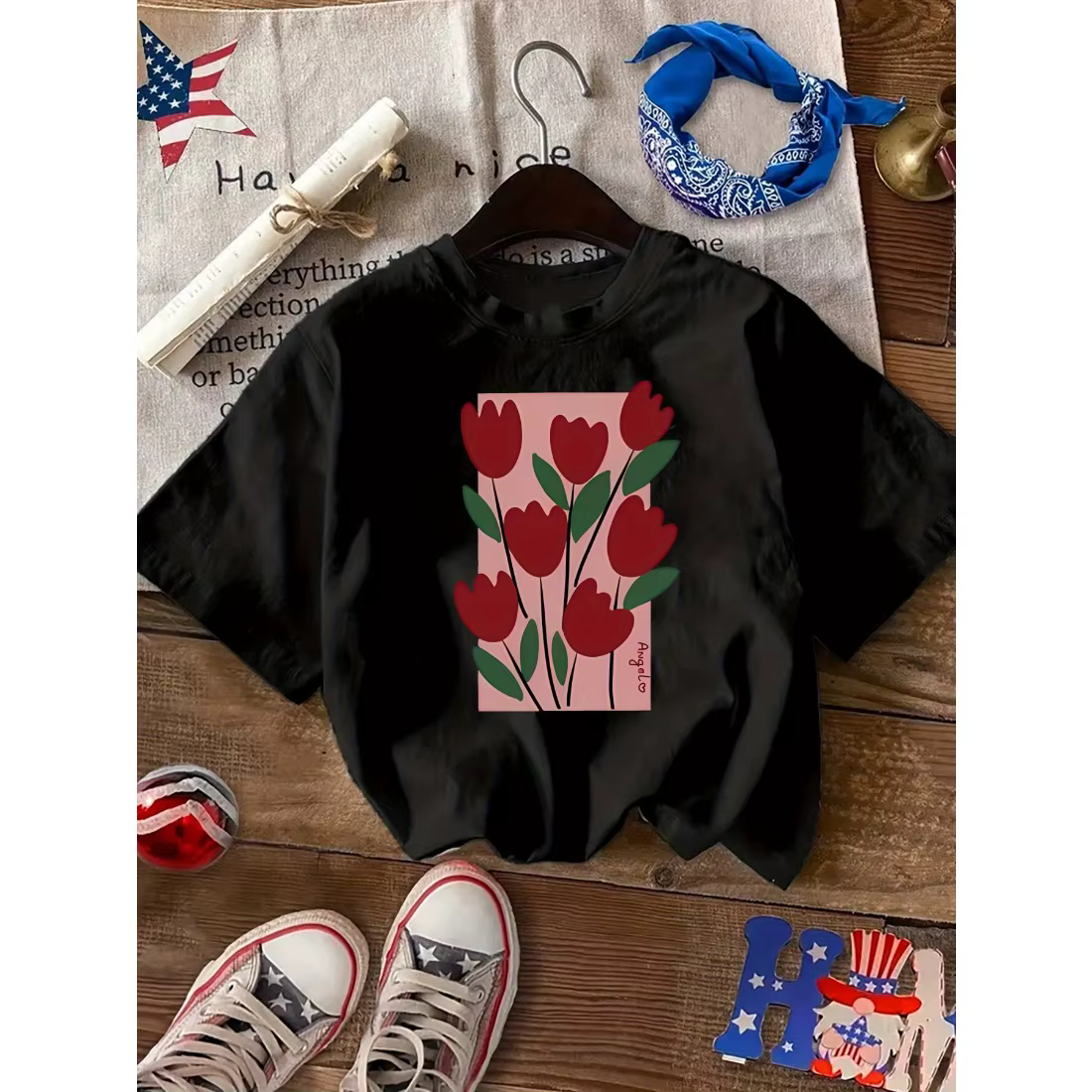 T-shirt à col rond pour enfants