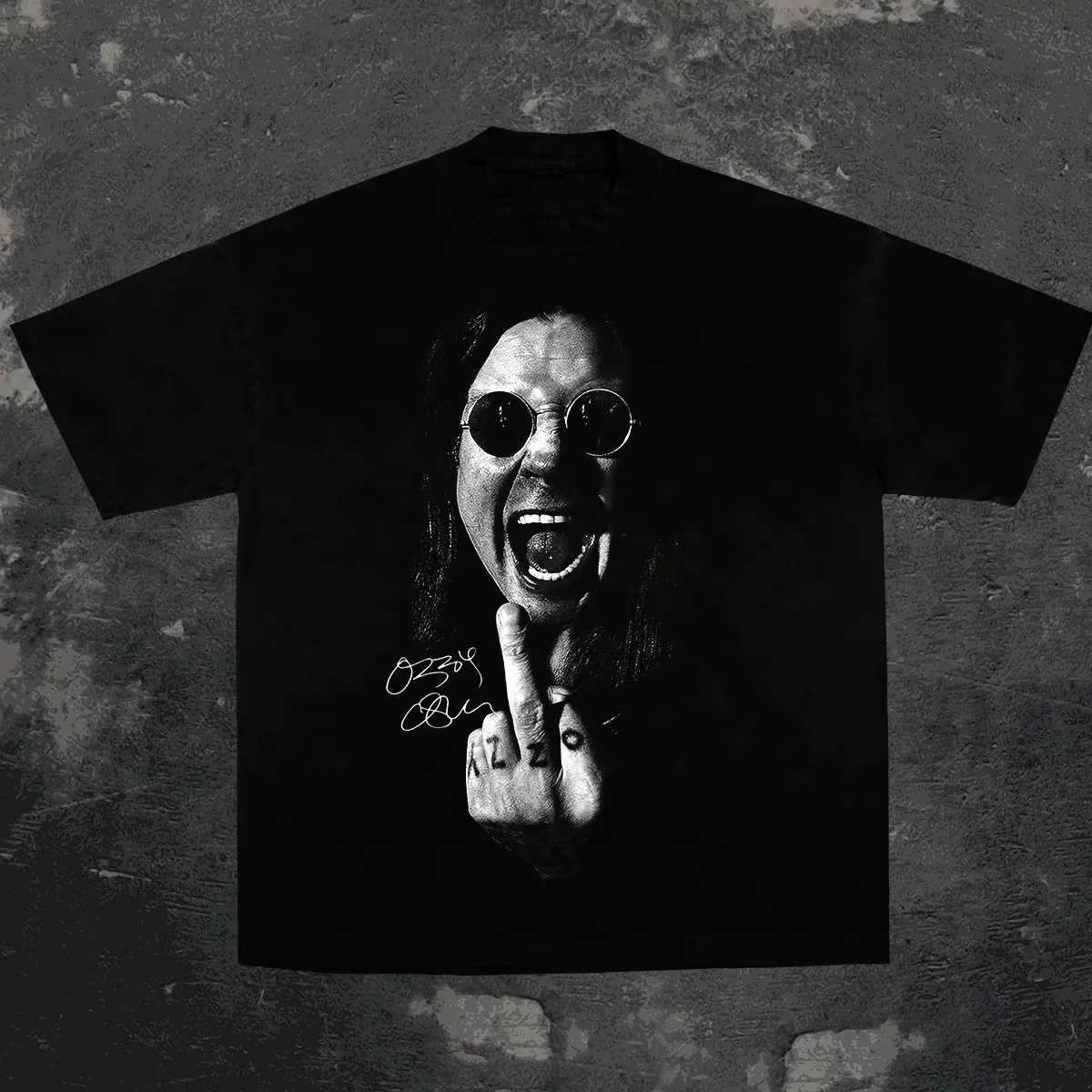 T-shirt décontracté d'été style hip-hop avec motif musical et visage de superstar de football classique