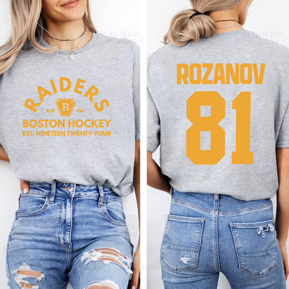 Ilya Rozanov 81-Boston Raiders chemise Hudson Williams Connor Storrie T-shirt chauffé rénov Tee