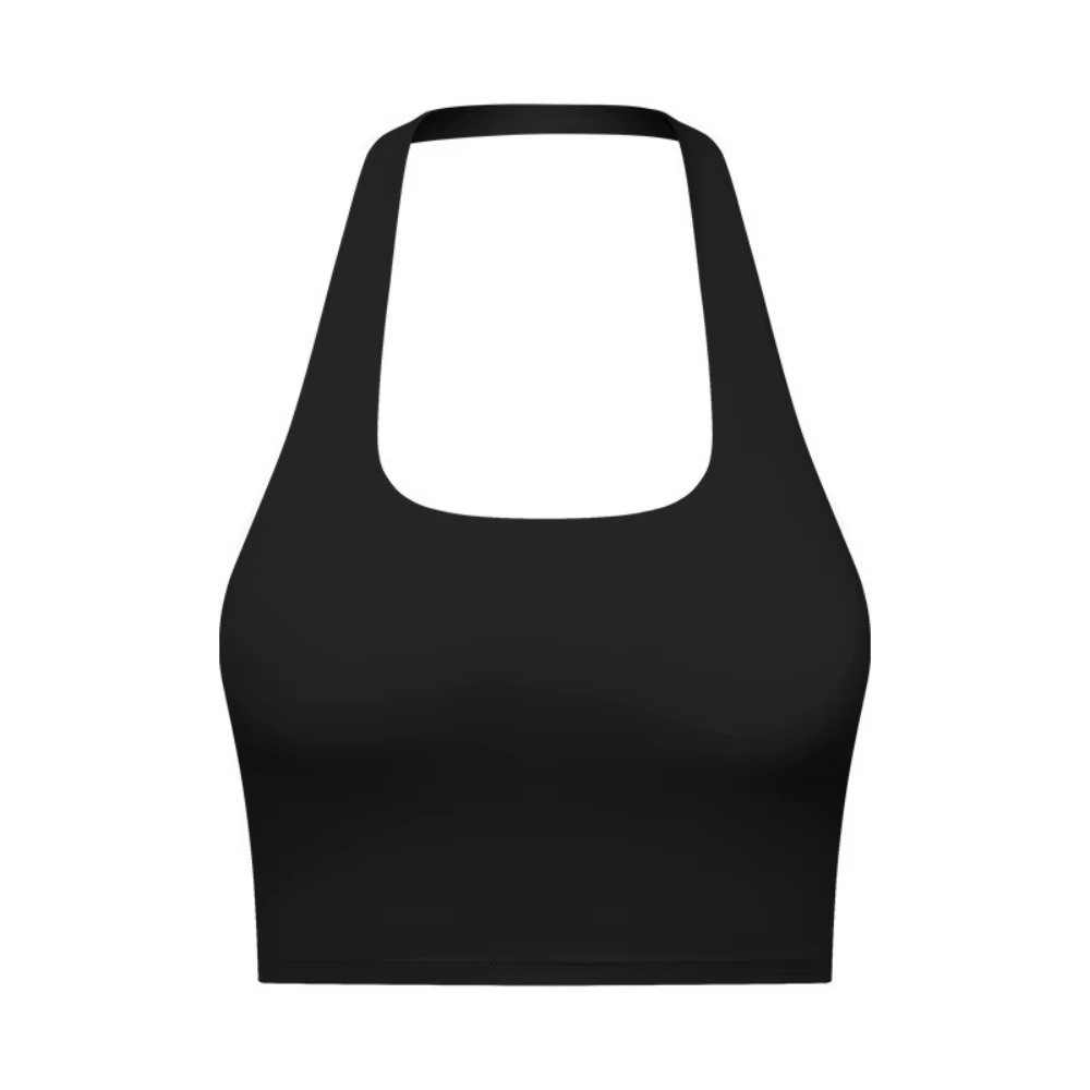 Débardeur court à col halter avec rembourrage